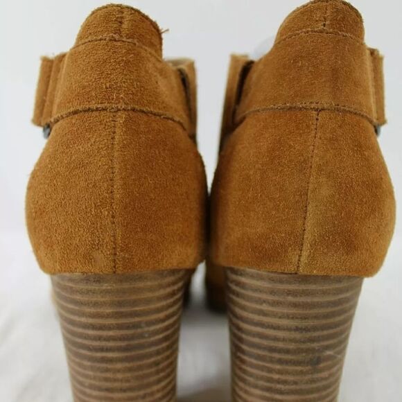 Marc Fisher Demika Perforated Cognac Suede Womens - Picture 3 of 6